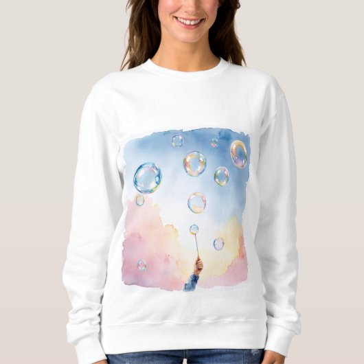 Whimsical Bubbles Watercolor-Shirt Sweatshirt (Vorderseite)