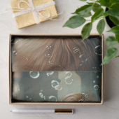 Whimsical Bubbly Kitten Decoupage Seidenpapier (Geschenk)