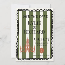 Whimsical Buble Border Save the Date