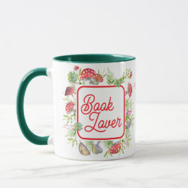 Whimsical Buchliebhaber Pilz Kaffee Tasse