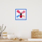 Whimsical Bug Collage Art by 4 Year Old Nathaniel Poster (Küche)