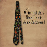 Whimsical Bug Neck Tie mit schwarzem Hintergrund Krawatte<br><div class="desc">Whimsical Bug Krawatte für den Typ mit einem Gefühl von Spaß! Schwarzer Hintergrund mit einer Vielzahl verschiedener Fehlerkorrekturen.</div>