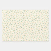 Whimsical Bumble Bee and Honeycomb Floral Geschenkpapier Set (Vorderseite 3)