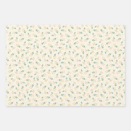 Whimsical Bumble Bee and Honeycomb Floral Geschenkpapier Set (Vorderseite 3)