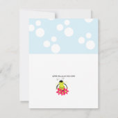 Whimsical Bumble Bee Birthday Party Einladung (Rückseite)