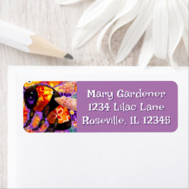 Whimsical Bumble Bee Floral Orange Red Gelb