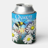 Whimsical Bumble Bee in Daisies Personalisiert Dosenkühler (Kanne Vorderseite)