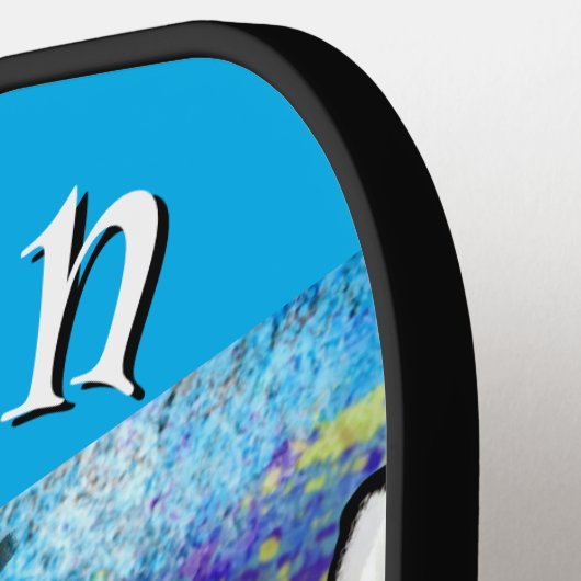 Whimsical Bumble Bee in Daisies Personalisiert Pickleball Schläger (Linke Seite)