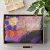 Whimsical Bumble Bee Lila Orange Decoupage Seidenpapier (Geschenk)