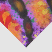 Whimsical Bumble Bee Lila Orange Decoupage Seidenpapier (Detail)