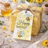 Whimsical Bumblebee Birthday Geschenkanhänger