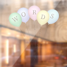 Whimsical Bunch von 5 pastellfarbenen Balloons ben