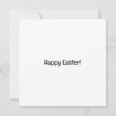 Whimsical Bunny and Basket of Eggs Easter Greeting Karte (Rückseite)