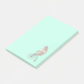 Whimsical Bunny and Bear Reiten Post-it Klebezettel (angewinkelt)