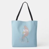 Whimsical Bunny and Bear Reiten Tasche (Rückseite)
