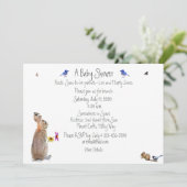 Whimsical Bunny baby Dusche: Einladungen (Stehend Vorderseite)