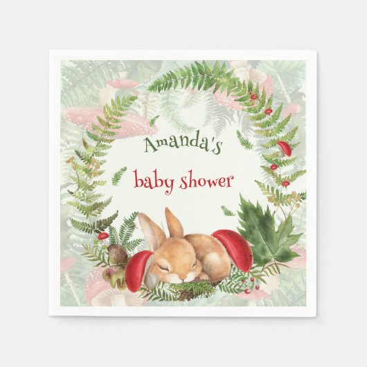 Whimsical Bunny Baby Dusche Serviette (Vorderseite)