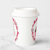 Whimsical Bunny, Bee & Strawberry Cupcake Geburtst Pappbecher (Rechts)