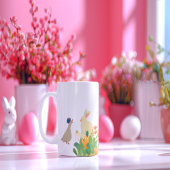 Whimsical Bunny & Bird in Bloom - Niedlicher Frühl Jumbo-Tasse