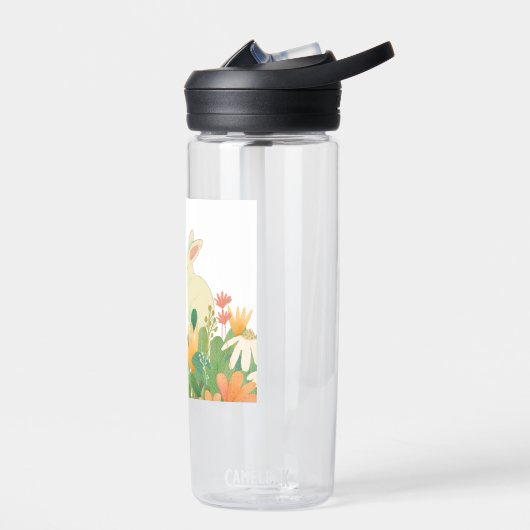 Whimsical Bunny & Bird in Bloom - Niedlicher Frühl Trinkflasche (Links)
