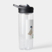 Whimsical Bunny & Bird in Bloom - Niedlicher Frühl Trinkflasche (Rechts)