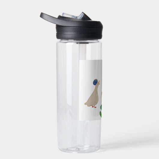 Whimsical Bunny & Bird in Bloom - Niedlicher Frühl Trinkflasche (Rechts)