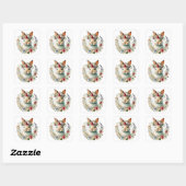 Whimsical Bunny Face Quadratischer Aufkleber (Blatt)