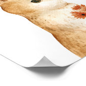 Whimsical Bunny Floral Woodland Kinderzimmer Dekor Poster (Ecke)