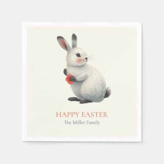 Whimsical Bunny Meadow Easter Brunch Cloth Nap Serviette (Vorderseite)