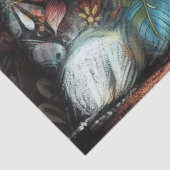 Whimsical Bunny Rabbit Abstrakte Decoupage Seidenpapier (Detail)