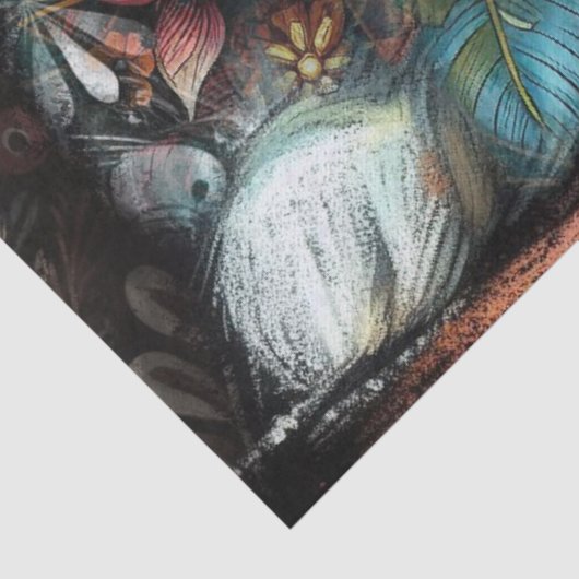 Whimsical Bunny Rabbit Abstrakte Decoupage Seidenpapier (Detail)