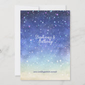 Whimsical Bunny Rabbit Moon Stars Einzigartige Hoc Einladung (Rückseite)