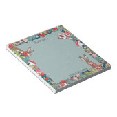 Whimsical Bunny Rabbit Mushroom Woodland Weihnacht Notizblock (angewinkelt)