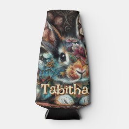 Whimsical Bunny Rabbit Personalisiert Flaschenkühler