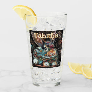 Whimsical Bunny Rabbit Personalisiert Glas