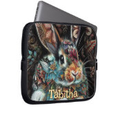 Whimsical Bunny Rabbit Personalisiert Laptopschutzhülle (Vorne Rechts)