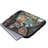 Whimsical Bunny Rabbit Personalisiert Laptopschutzhülle (Vorne Knopf)