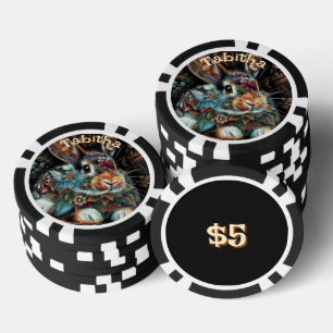 Whimsical Bunny Rabbit Personalisiert Pokerchips
