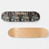 Whimsical Bunny Rabbit Personalisiert Skateboard (Horizontal)