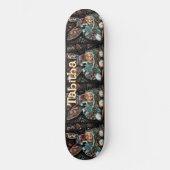 Whimsical Bunny Rabbit Personalisiert Skateboard (Vorderseite)