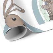 Whimsical Bunny Rabbit Teapot Rainbow Geschenkpapier (Rolleneckpunkt)