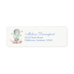 Whimsical Bunny Riding in einem Heißluftballon