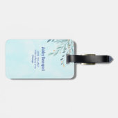 Whimsical Bunny Riding in einem Heißluftballon Cus Gepäckanhänger (Rückseite horizontal)