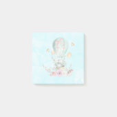 Whimsical Bunny Riding in einem Heißluftballon Post-it Klebezettel (Vorderseite)