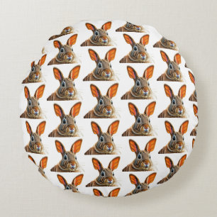 "Whimsical Bunny Rundes Kissen