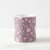 Whimsical Bunny Teapot Floral Spring  Kaffeetasse (Mittel)