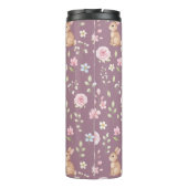 Whimsical Bunny Teapot Floral Spring  Thermosbecher (Rückseite)