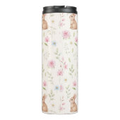 Whimsical Bunny Teapot Floral Spring  Thermosbecher (Rückseite)