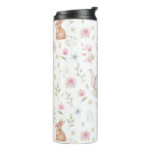 Whimsical Bunny Teapot Floral Spring  Thermosbecher (Nach links gedreht)