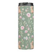 Whimsical Bunny Teapot Floral Spring  Thermosbecher (Rückseite)